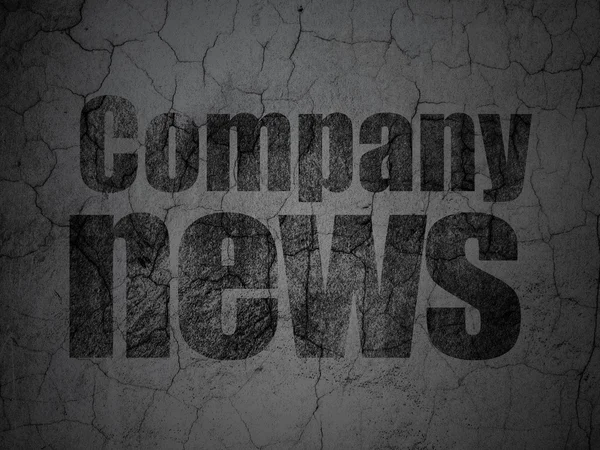 Concepto de noticias: Noticias de la compañía sobre fondo de pared grunge — Foto de Stock