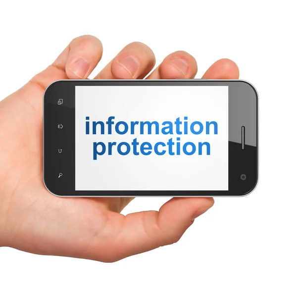 Privacy concept: Information Protection on smartphone — Stock Photo, Image