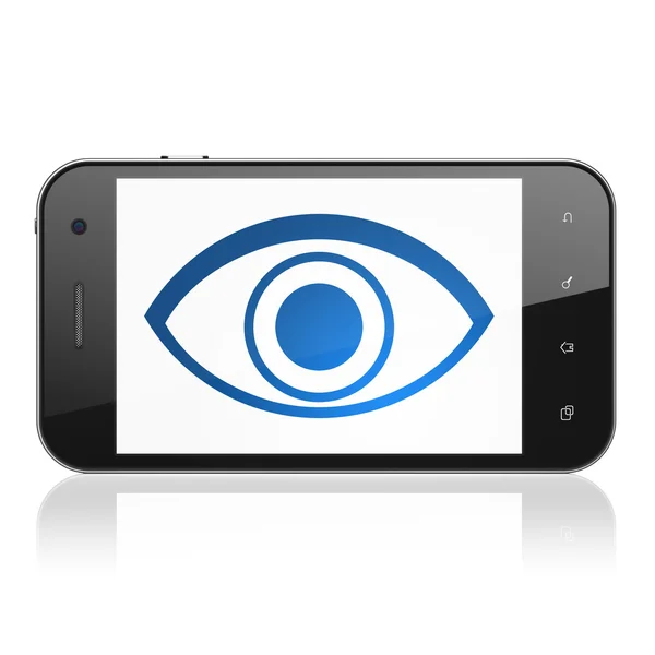 Concepto de seguridad: ojo en el smartphone — Foto de Stock