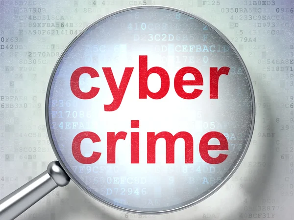 Concetto di privacy: Cyber Crime con vetro ottico — Foto Stock