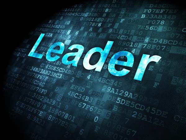 Finance concept: Leader on digital background — Stock Photo, Image