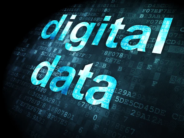 Concepto de datos: Datos digitales sobre fondo digital — Foto de Stock