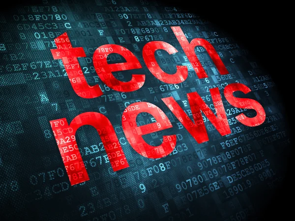 Conceito de notícias: Tech News on digital background — Fotografia de Stock