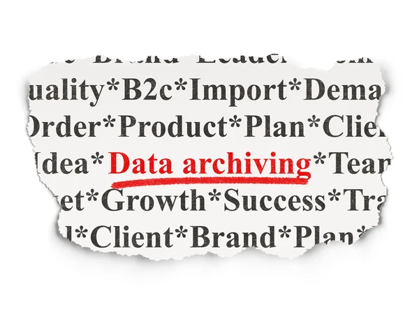 Information concept: Data Archiving on Paper background — Stock Photo, Image