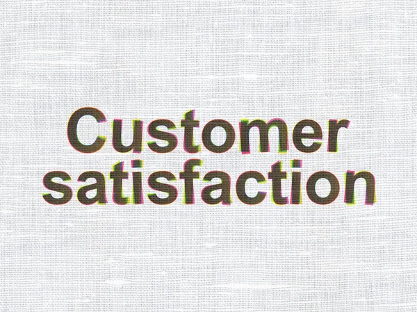 Advertising concept: Customer Satisfaction on fabric texture bac — Stock Photo, Image
