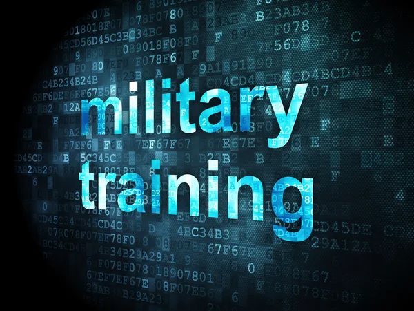 Vzdělávací koncepce: vojenský výcvik na digitální pozadí — Stock fotografie