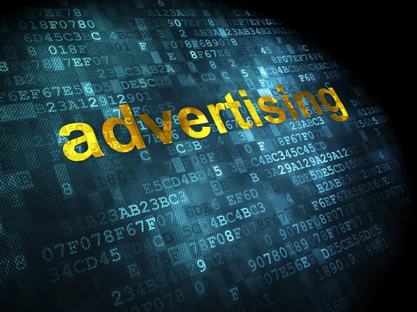 Advertising concept: Advertising on digital background — Stock Photo, Image