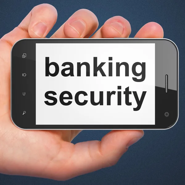 Concetto di sicurezza: Sicurezza bancaria su smartphone — Foto Stock