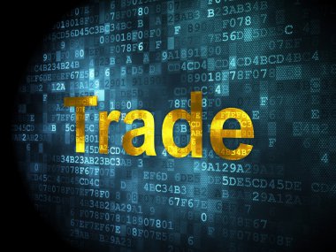 İş kavramı: dijital arka plan üzerinde ticaret