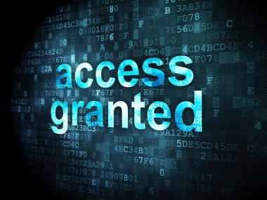 Safety concept: Access Granted on digital background clipart