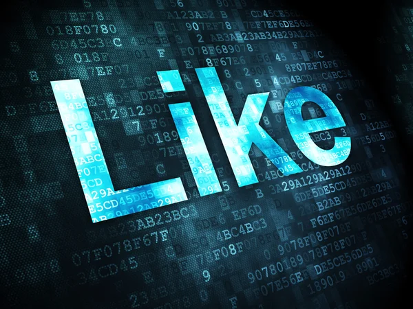 Social-Media-Konzept: wie auf digitalem Hintergrund — Stockfoto
