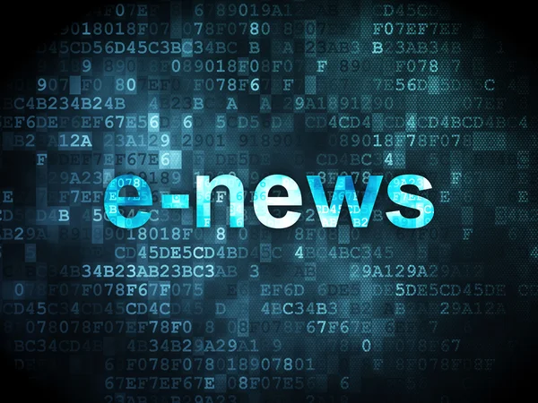 Nachrichtenkonzept: E-News zum digitalen Hintergrund — Stockfoto
