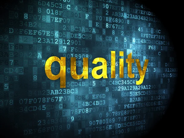 Marketingkonzept: Qualität auf digitalem Hintergrund — Stockfoto