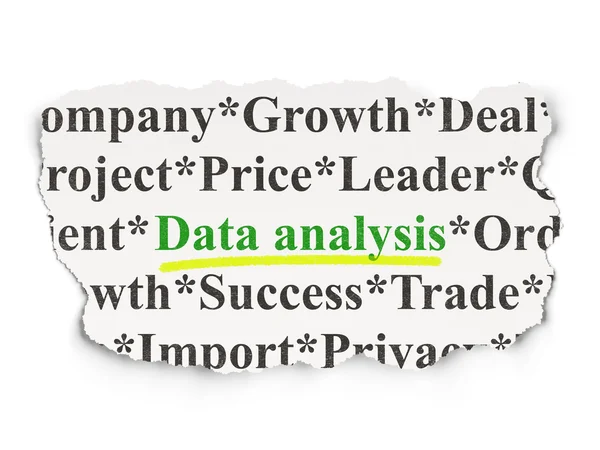 Datakoncept: Dataanalyse på baggrund af papir - Stock-foto