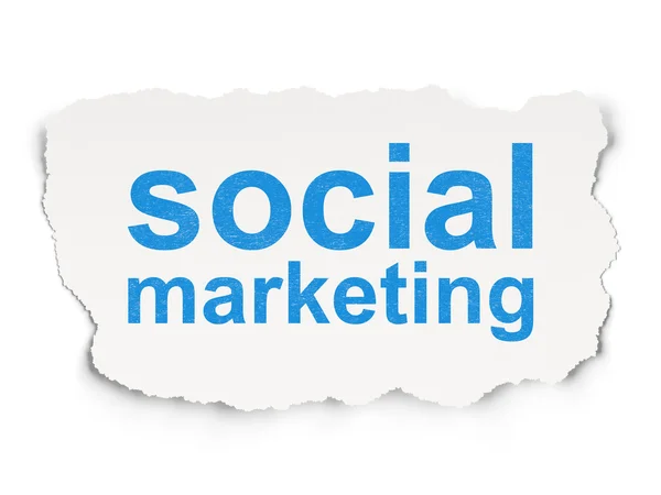 Marketing koncept: Social marknadsföring på papper bakgrund — Stockfoto