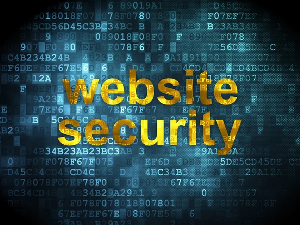 SEO web ontwikkelingsconcept: websitebeveiliging op digitale backgro — Stockfoto