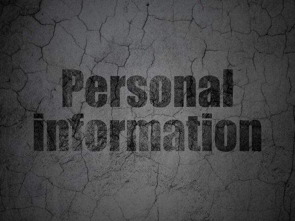 Safety concept: Personal Information on grunge wall background — Stock Photo, Image