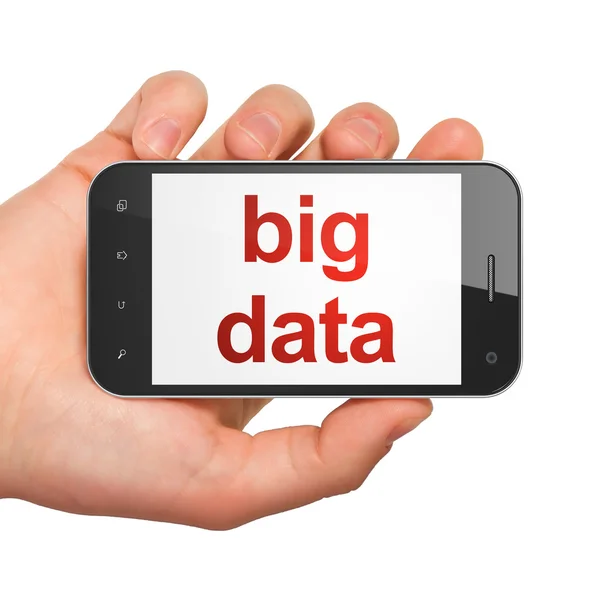 Concetto di dati: Big Data su smartphone — Foto Stock