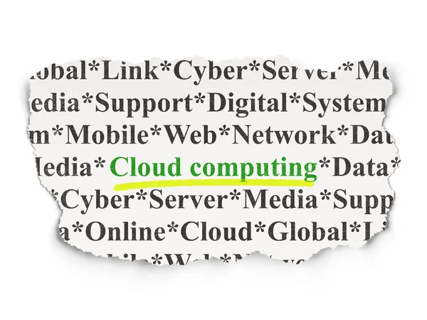 Cloud síťový koncept: cloud computingu na pozadí — Stock fotografie