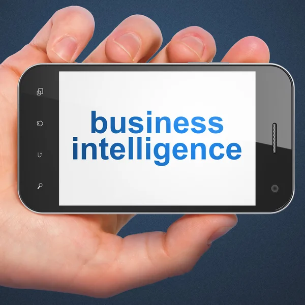 Pénzügyi fogalom: üzleti intelligencia smartphone — Stock Fotó