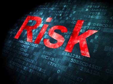 İş kavramı: dijital arka plan üzerinde Risk
