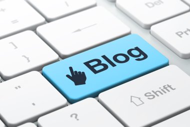 Web Tasarım: fare imleç ve klavye b bilgisayarındaki blog