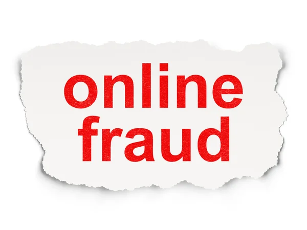 Veiligheidsconcept: online fraude op papier achtergrond — Stockfoto