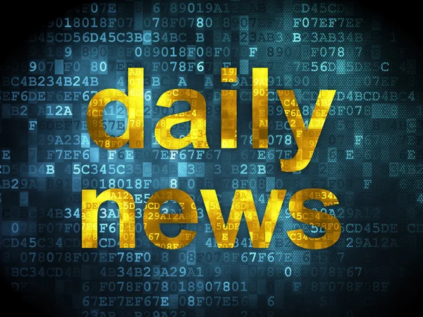 Concetto di notizie: Daily News su sfondo digitale — Foto Stock