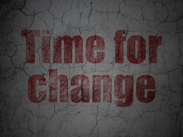 Concetto di tempo: Tempo di cambiamento sullo sfondo della parete grunge — Foto Stock
