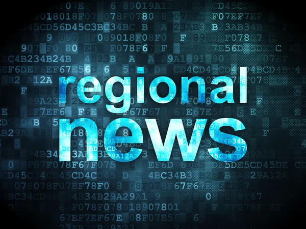 Concepto de noticias: Noticias regionales sobre fondo digital — Foto de Stock