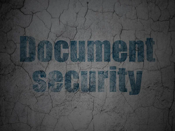 Koncepcja bezpieczeństwa: dokument bezpieczeństwa na ścianie tło grunge — Zdjęcie stockowe