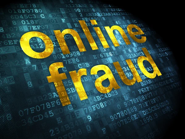 Privacy concept: online fraude op digitale achtergrond — Stockfoto