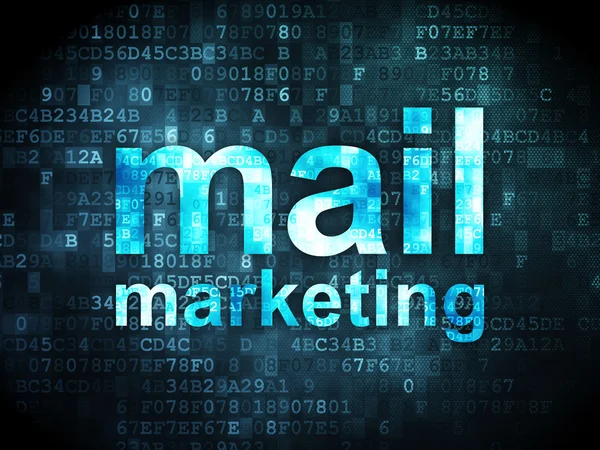 Conceito de marketing: Mail Marketing em fundo digital — Fotografia de Stock