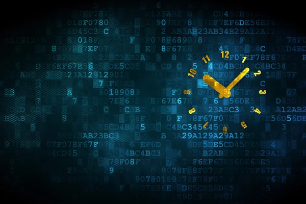 Time concept: Clock on digital background — Stock Photo, Image