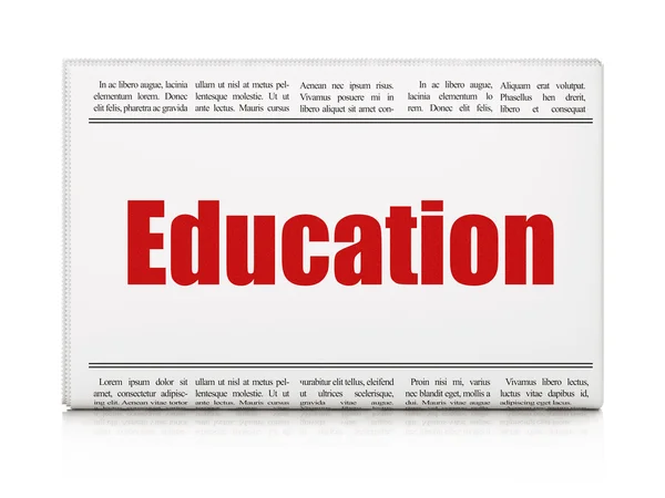 News concept: newspaper headline Education — Stock Photo, Image