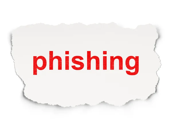 Concetto di privacy: phishing su sfondo carta — Foto Stock