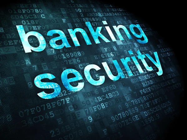 Concept de sécurité : Sécurité bancaire sur fond numérique — Photo