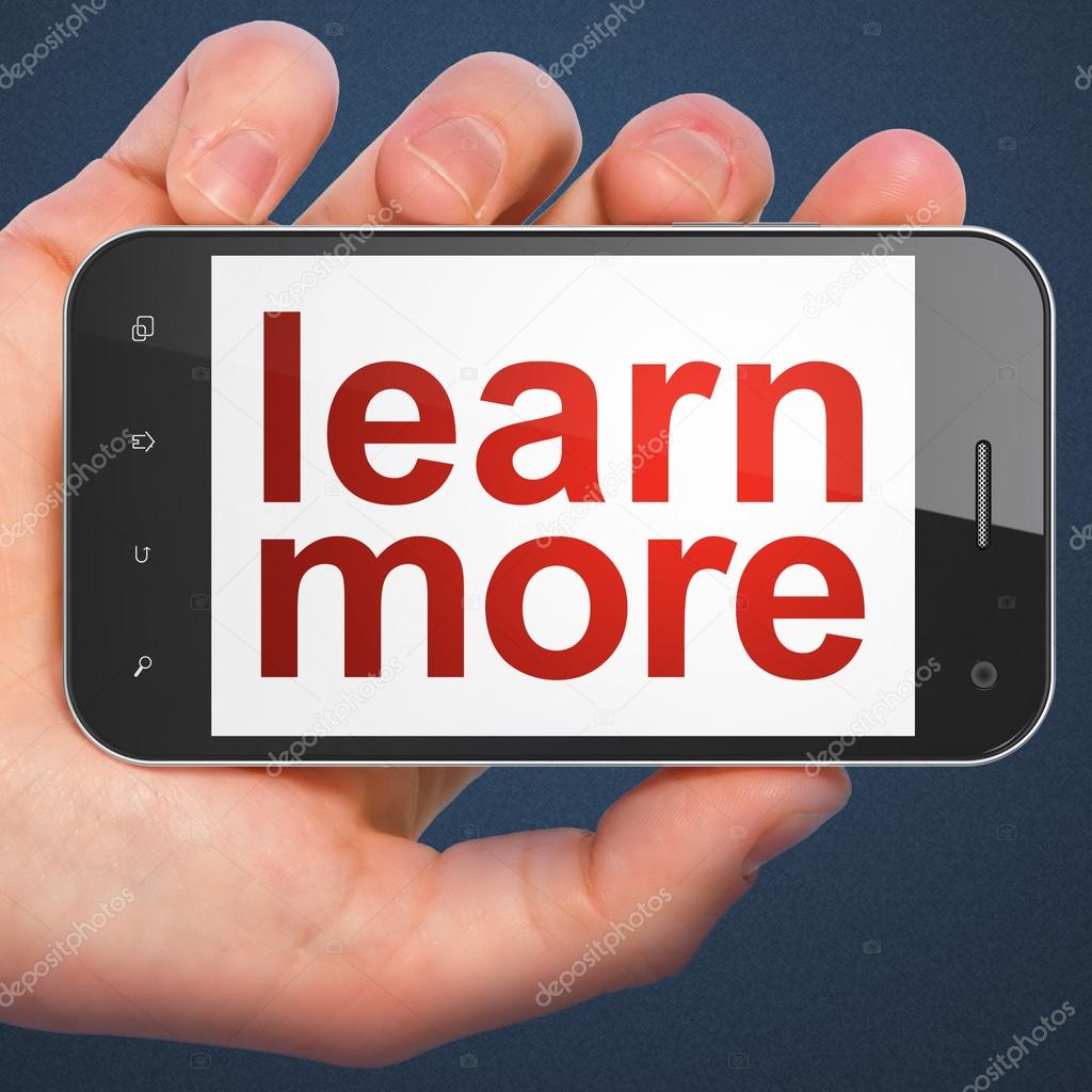 Education concept: Learn More on smartphone