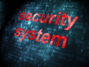 güvenlik kavramı: dijital arka plan üzerinde güvenlik sistemi