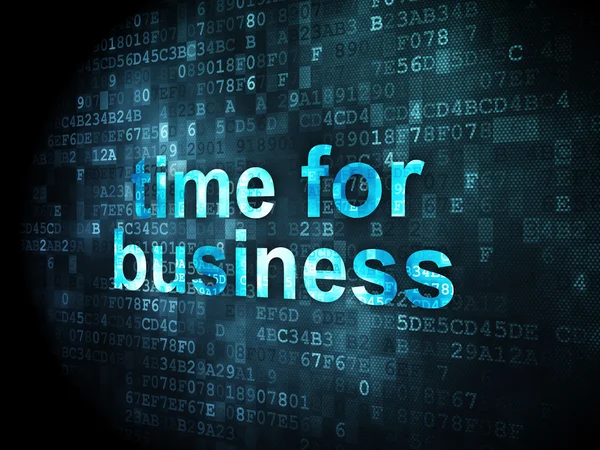 Tijd concept: tijd voor het bedrijfsleven op digitale achtergrond — Stockfoto