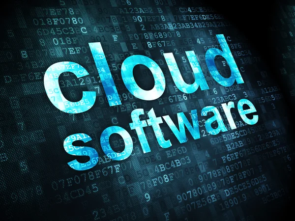 Chmura koncepcji sieci: chmura oprogramowania digital tło — Zdjęcie stockowe