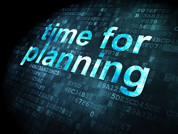Timeline-Konzept: Zeit für die Planung auf digitalem Hintergrund — Stockfoto
