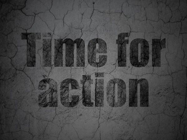 Timeline concept: Time for Action on grunge wall background — Stock Photo, Image
