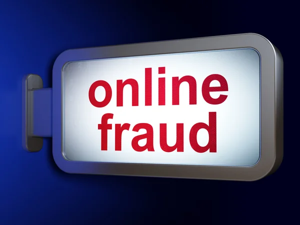 Veiligheidsconcept: online fraude op billboard achtergrond — Stockfoto