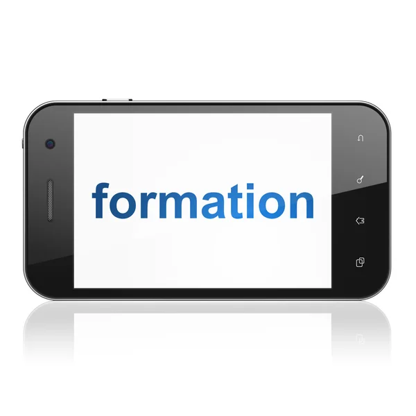 Education concept: Formation on smartphone — Stock Photo, Image