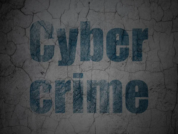 Концепция безопасности: киберпреступность на фоне гранж-стен — стоковое фото