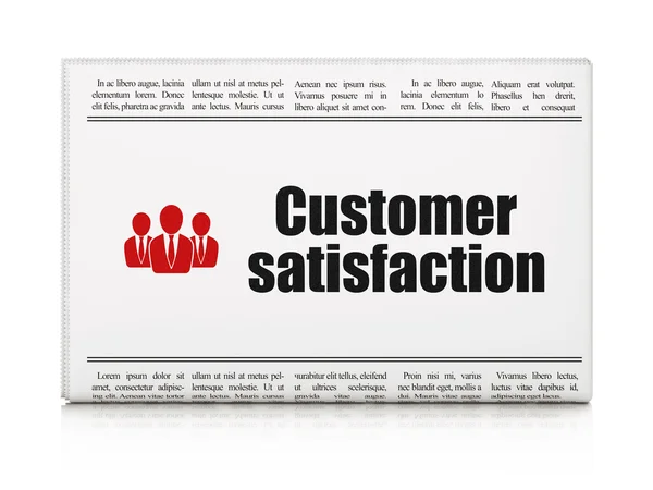 Advertising news concept: newspaper with Customer Satisfaction — Stock Photo, Image