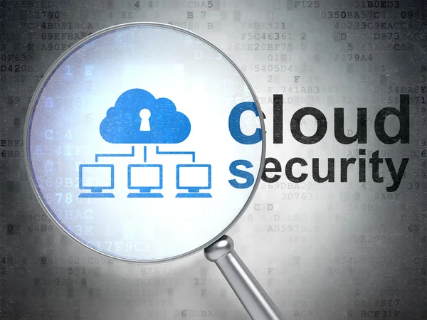 Conceito de computação em nuvem: Cloud Network e Cloud Security — Fotografia de Stock
