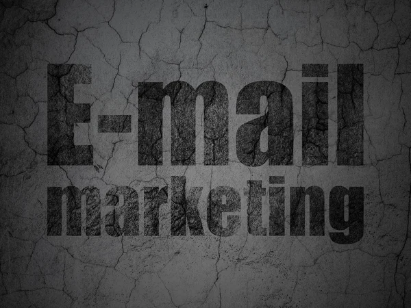 Werbekonzept: E-Mail-Marketing vor Grunge-Hintergrund — Stockfoto