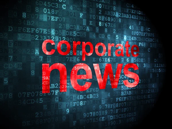 Concepto de noticias: Noticias corporativas sobre fondo digital —  Fotos de Stock